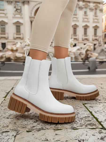 Bottines à talon bloc en nubuck écologique Amber Walk