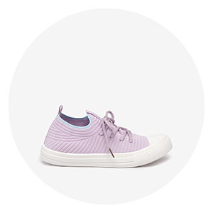 OUTLET Baskets femme violettes à rayures Manfer- Footwear
