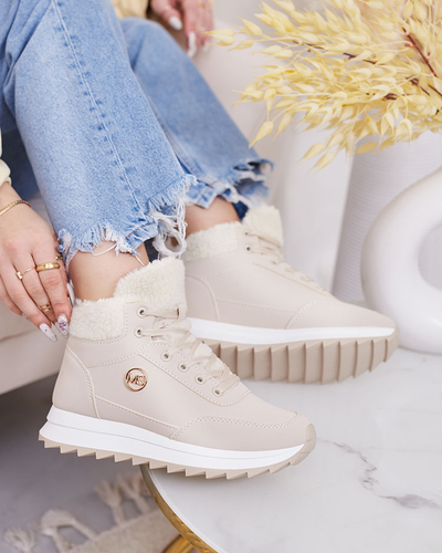 Royalfashion Chaussures de sport isolées pour femmes en beige Cerrto