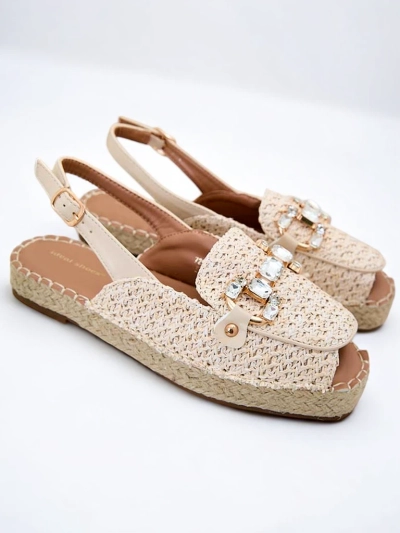 Royalfashion Espadrilles pour femmes à bout ouvert