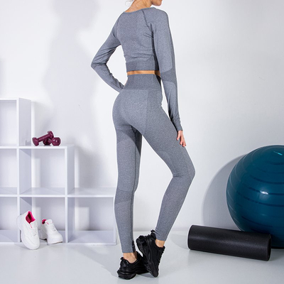 Ensemble de sport 2 pièces gris rose - Vêtements