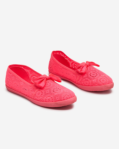 Baskets fille avec nœud rose fluo Osmo - Footwear