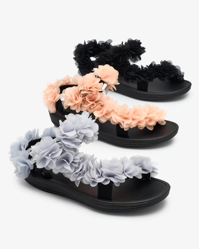 Royalfashion Sandales pour femmes Powder avec fleurs Alferroy