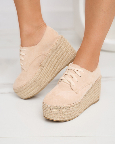 OUTLET Chaussures compensées beiges Jakaia- Footwear