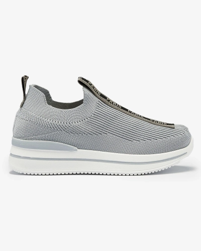 Chaussures de sport à enfiler pour femmes avec lettres en gris Cerppa- Footwear