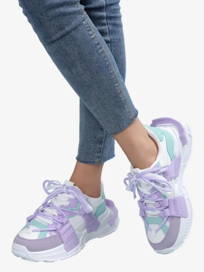 Royalfashion Baskets de sport pour femmes avec inserts en caoutchouc Bubble