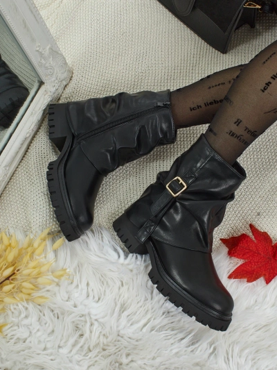 Bottines hautes pour femmes en cuir écologique Lunara