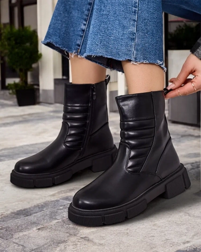 Bottines de cheville en cuir écologique pour femmes Royalfashion Borou