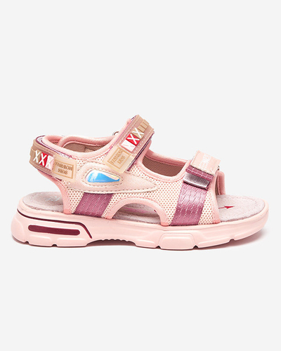 Sandales pour enfants rose clair avec velcro Mepoti - Footwear