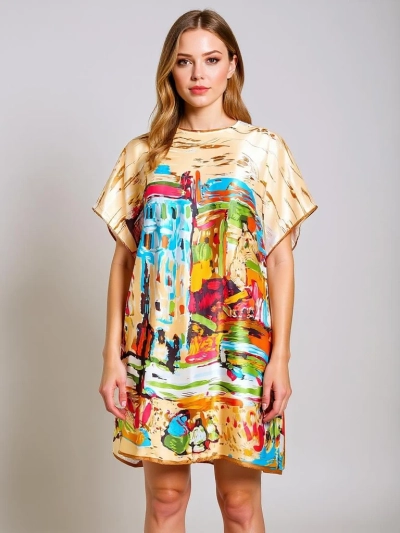 Paréo Melodia Venezia by Royalfashion – paréo coloré jusqu'aux genoux en polyester