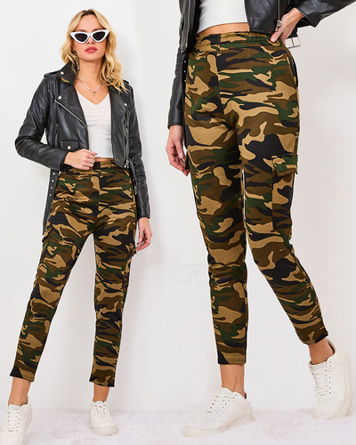 Royalfashion Pantalon de combat moro isolé pour femme Green