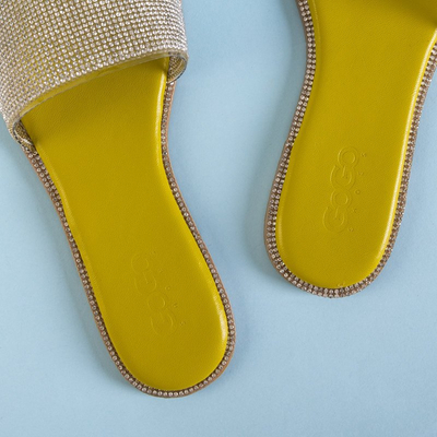 Chaussons verts pour femmes avec zircone cubique Verina - Footwear