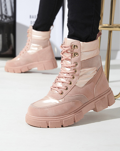 Rose bottes de trappeur isolées pour femmes Kasemi- Footwear