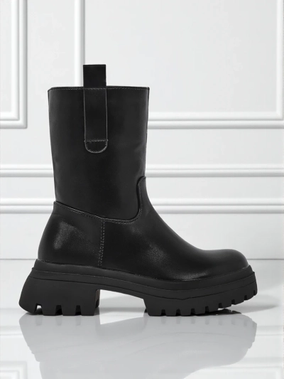 Bottines montantes pour femmes en cuir écologique Scarlet Mist