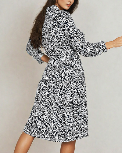 Royalfashion Robe midi à imprimé pour femme