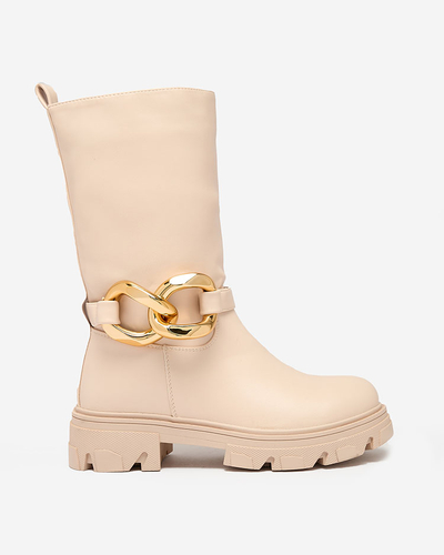 Bottines à enfiler pour femme avec isolation camel Mekira - Footwear