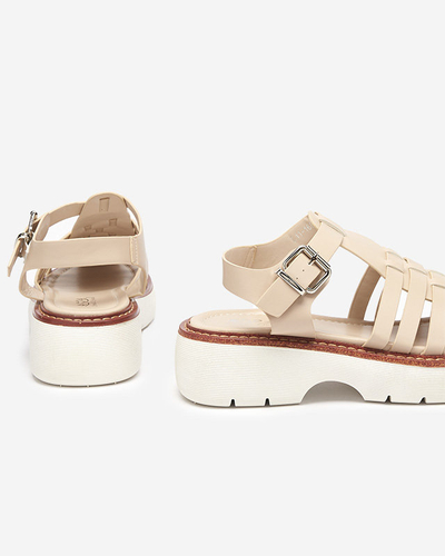 Sandale femme beige sur semelle massive Leteris - Footwear