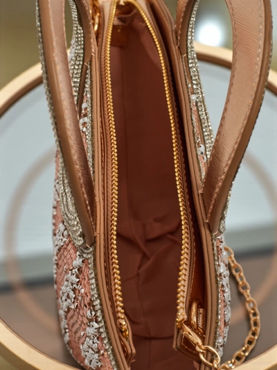 Petit sac à main pour femmes avec des zircons Sparkle Queen