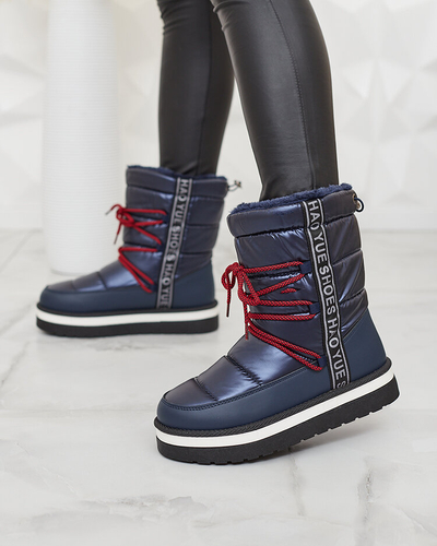 Royalfashion Bottes de neige pour femmes bleu marine Gepanden