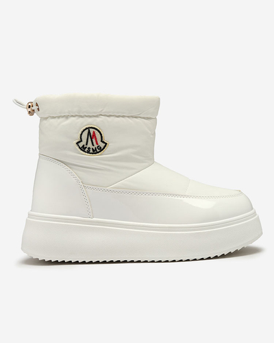 Royalfashion Bottes de neige à enfiler pour femme en blanc Ademra