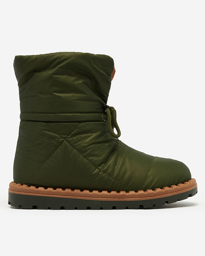 Royalfashion Bottes de neige à enfiler pour femme en vert Nevonsis