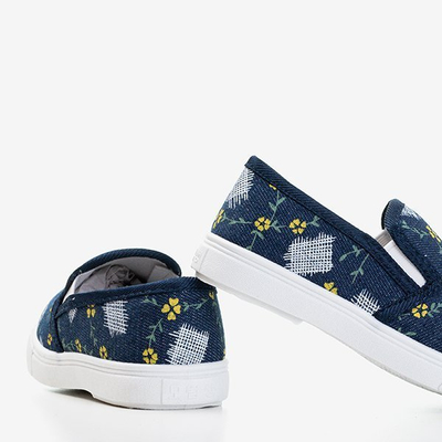 Slip-on bleu marine pour enfants Inga - Footwear