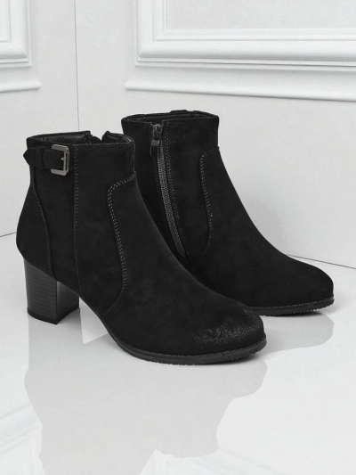 Bottines pour femmes en éco-daim à talons Crimson Dusk