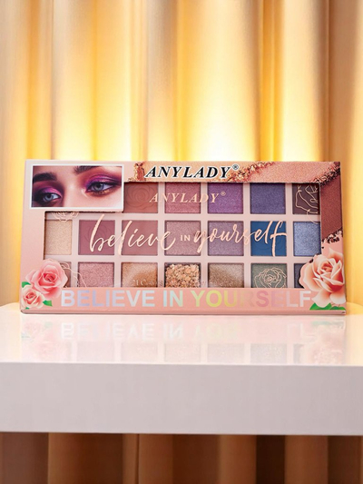 ANYLADY Palette de 21 fards à paupières avec paillettes et mat Glamour Color&Nude