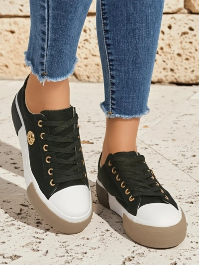 Baskets Aurelio Canvas femme noires