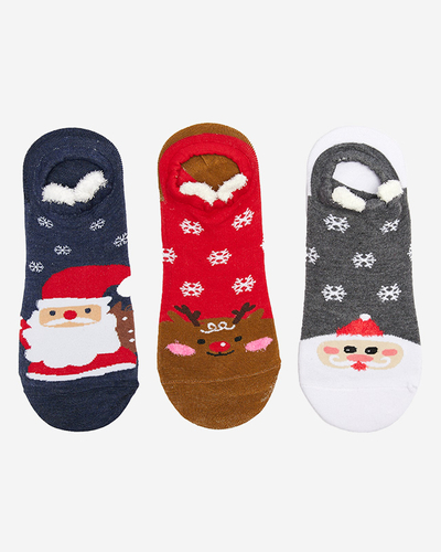 Chaussettes pour femmes avec imprimé de Noël 3/pack - Sous-vêtements