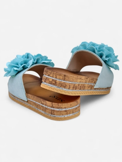 Royalfashion Tongs pour femmes avec fleurs Focce