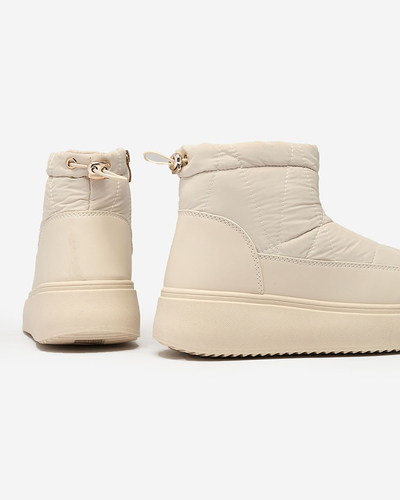 Royalfashion Bottes de neige à enfiler pour femme en couleur crème Armeda