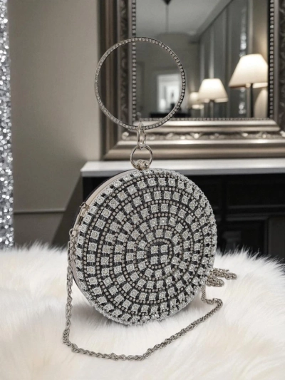 Royalfashion Pochette pour femme avec zircons Elira Noir
