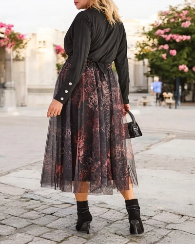 Jupe midi à deux couches pour femmes de Royalfashion