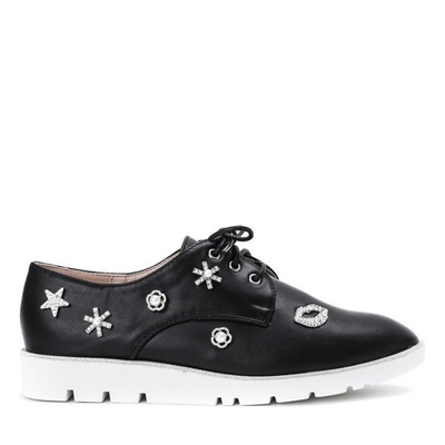 OUTLET Chaussures noires avec épingles Shelley décoratives - Footwear