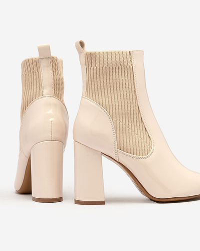 Royalfashion Bottes à talon aiguille Lady Jeny pour femme en blanc