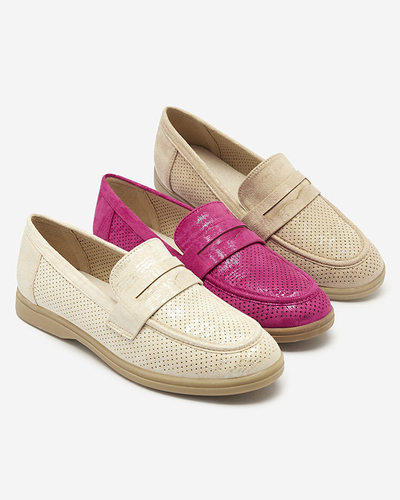 Mocassins ajourés fuchsia pour femme avec finition brillante Idesa - Footwear
