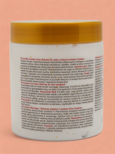 Luxelux LYCHEE LIME Baume corps avec thé vert et miel 250 ml
