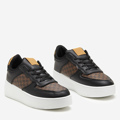 Chaussures de sport pour femmes noires avec imprimé Glou - Footwear