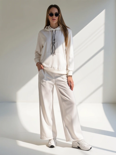 Royalfashion Ensemble décontracté en viscose pour femme