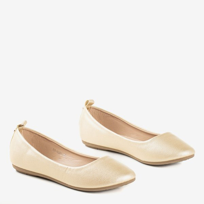 Ballerine femme dorée en éco-cuir Nastis - Chaussures 1
