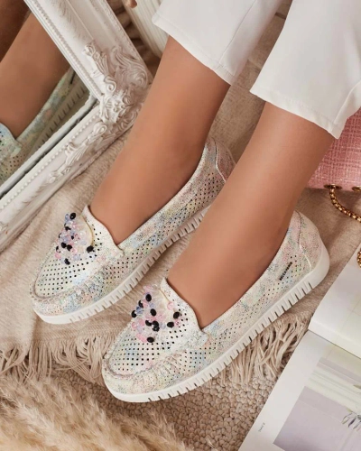 Royalfashion Mocassins ajourés perlés pour femme Namis