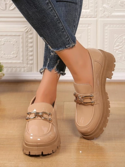 Royalfashion Mocassins en cuir verni pour femmes Arieda