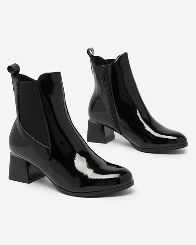 Royalfashion Bottes noires pour femmes à tige basse Nekery