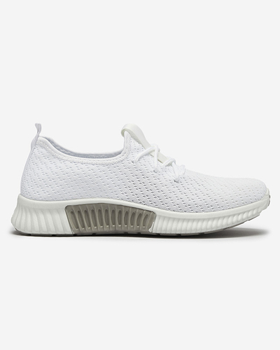 Chaussures de sport blanches en tissu pour femmes Vobbu- Footwear