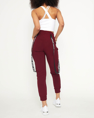 Pantalon cargo pour femme marron avec bretelles - Vêtements