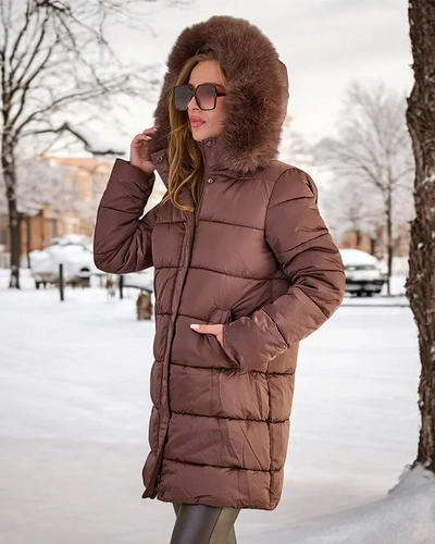 Royalfashion Veste d'hiver matelassée pour femme