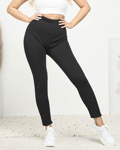 Legging noir classique pour femme avec isolation GRANDE TAILLE - Vêtements