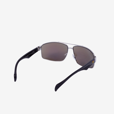 Lunettes de soleil femme bleu marine avec monture argentée - Accessoires