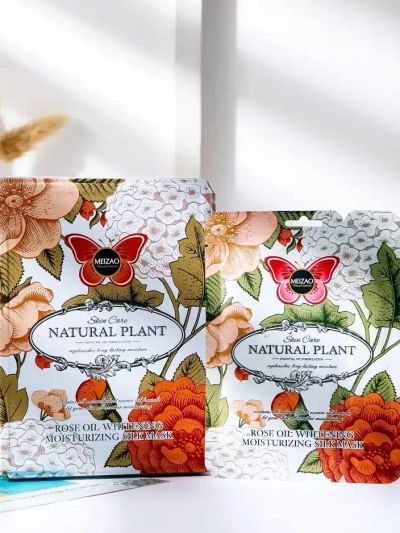 Plante naturelle - Ensemble de sérum avec céramides et masque avec rose 6g+36g x 10pcs